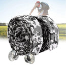 2pcs Bicycle Handlebar Anti-slip Grip Wrap Tape + 2 Bar Plugs Black+White