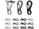 10Pcs Mini Carabiner Clip Metal Spring Snap Hooks Paracord Lanyard Hanging Clips