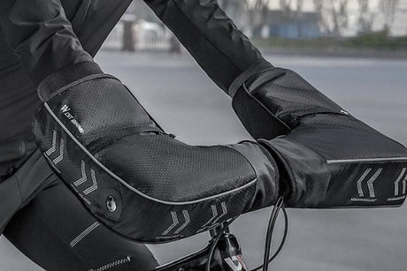 Winter Bike Handlebar Mitts - Universal Thickened Windproof Gloves for Road Bicycles