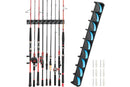 Fishing Pole Holder Holds Up to 9 Rods or Combos for Rods of Diameter 3 to 19mm