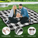 Outdoor Picnic Blanket Waterproof Mat Extra Wide Camping Tent Ground Sheet for Hiking and Outdoor Activities - Black M