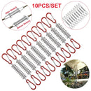 10Pcs Tent Wind Rope Spring Buckle Tent Tensioner Camping Deck Pegs Carabiner Clips Awning Tightener Fixed Hook
