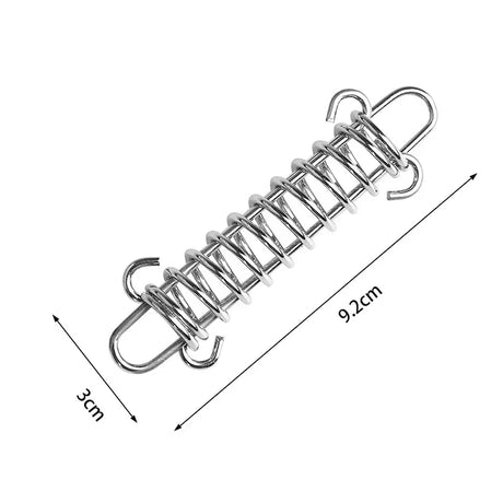10Pcs Tent Wind Rope Spring Buckle Tent Tensioner Camping Deck Pegs Carabiner Clips Awning Tightener Fixed Hook