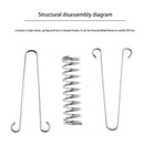 10Pcs Tent Wind Rope Spring Buckle Tent Tensioner Camping Deck Pegs Carabiner Clips Awning Tightener Fixed Hook