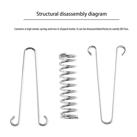 10Pcs Tent Wind Rope Spring Buckle Tent Tensioner Camping Deck Pegs Carabiner Clips Awning Tightener Fixed Hook