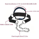 Head Neck Training Harness Exercise Cervical Spine Strap Adjustable Gym Fitness Weight Bearing Device - Blue