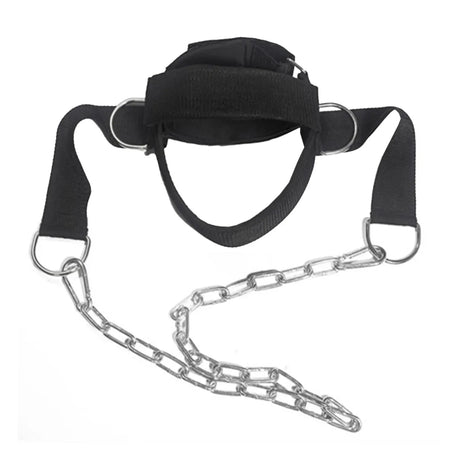 Head Neck Trainer Adjustable Neck Exerciser Head Harness Weight Lifting Belt Training Belt For Fitness Injury Recovery - Black