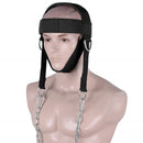 Head Neck Trainer Adjustable Neck Exerciser Head Harness Weight Lifting Belt Training Belt For Fitness Injury Recovery - Black