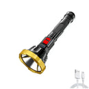 LED Flashlight USB Rechargeable Tactical Hunting Camping Lantern Built-in Battery Power Display - Gold