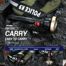 LED Flashlight USB Rechargeable Tactical Hunting Camping Lantern Built-in Battery Power Display - Gold
