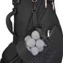 Mesh nylon drawstring golf bag holds 16 golf balls suitable for family outings single-sided drawstring pocket - Black