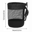 Mesh nylon drawstring golf bag holds 16 golf balls suitable for family outings single-sided drawstring pocket - Black