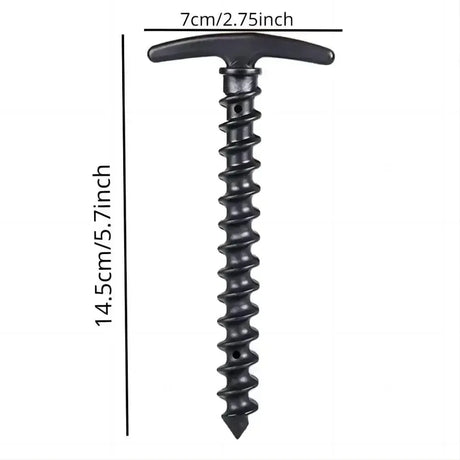 Outdoor Camping Screw Stakes For Camping Hiking Tent 10pcs - 10 Pcs Blacks