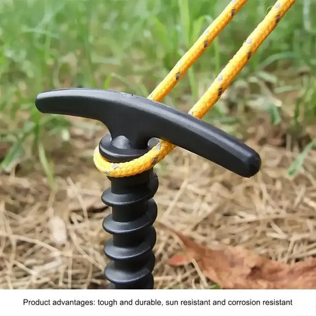 Outdoor Camping Screw Stakes For Camping Hiking Tent 10pcs - 10 Pcs Blacks