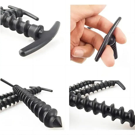 Outdoor Camping Screw Stakes For Camping Hiking Tent 10pcs - 10 Pcs Blacks