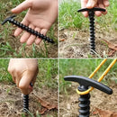 Outdoor Camping Screw Stakes For Camping Hiking Tent 10pcs - 10 Pcs Blacks