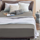 2000TC Hotel Quality Fitted Sheets - 2 Piece Fitted Sheets  -Breathable Bedding - Wrinkle, Fade, Stain Resistant- 16inch/40cm Deep Pocket Fitted Bed Sheets-Wrinkle and Fade Resistant,(Grey,Double)