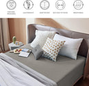 2000TC Hotel Quality Fitted Sheets - 2 Piece Fitted Sheets  -Breathable Bedding - Wrinkle, Fade, Stain Resistant- 16inch/40cm Deep Pocket Fitted Bed Sheets-Wrinkle and Fade Resistant,(Grey,Double)