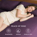 2000TC Hotel Quality Fitted Sheets - 2 Piece Fitted Sheets  -Breathable Bedding - Wrinkle, Fade, Stain Resistant- 16inch/40cm Deep Pocket Fitted Bed Sheets-Wrinkle and Fade Resistant,(Purple,Double)