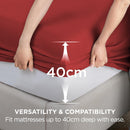 2000TC Hotel Quality Fitted Sheets - 2 Piece Fitted Sheets  -Breathable Bedding - Wrinkle, Fade, Stain Resistant- 16inch/40cm Deep Pocket Fitted Bed Sheets-Wrinkle and Fade Resistant,(Red,King)