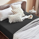 2000TC Hotel Quality Fitted Sheets - 2 Piece Fitted Sheets  -Breathable Bedding - Wrinkle, Fade, Stain Resistant- 16inch/40cm Deep Pocket Fitted Bed Sheets-Wrinkle and Fade Resistant,(Black,King)