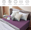 2000TC Hotel Quality Fitted Sheets - 2 Piece Fitted Sheets  -Breathable Bedding - Wrinkle, Fade, Stain Resistant- 16inch/40cm Deep Pocket Fitted Bed Sheets-Wrinkle and Fade Resistant,(Purple,King)