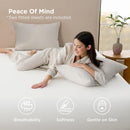 2000TC Hotel Quality Fitted Sheets - 2 Piece Fitted Sheets  -Breathable Bedding - Wrinkle, Fade, Stain Resistant- 16inch/40cm Deep Pocket Fitted Bed Sheets-Wrinkle and Fade Resistant,(White,Queen)