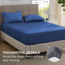 2000TC Hotel Quality Fitted Sheets - 2 Piece Fitted Sheets  -Breathable Bedding - Wrinkle, Fade, Stain Resistant- 16inch/40cm Deep Pocket Fitted Bed Sheets-Wrinkle and Fade Resistant,(Royal blue,Queen)