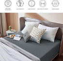 2000TC Hotel Quality Fitted Sheets - 2 Piece Fitted Sheets  -Breathable Bedding - Wrinkle, Fade, Stain Resistant- 16inch/40cm Deep Pocket Fitted Bed Sheets-Wrinkle and Fade Resistant,(Dark gray,Super King)