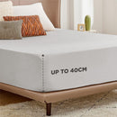 2000TC Hotel Quality Fitted Sheets - 2 Piece Fitted Sheets  -Breathable Bedding - Wrinkle, Fade, Stain Resistant- 16inch/40cm Deep Pocket Fitted Bed Sheets-Wrinkle and Fade Resistant,(Silver-gray,Super King)