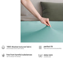 Hotel Quality Fitted sheets - 2 Piece Fitted sheets  -Breathable Bedding - Wrinkle, Fade, Stain Resistant- 26inch/40cm Deep Pocket Fitted Bed Sheet-Wrinkle and Fade Resistant,(Ice blue,Double)