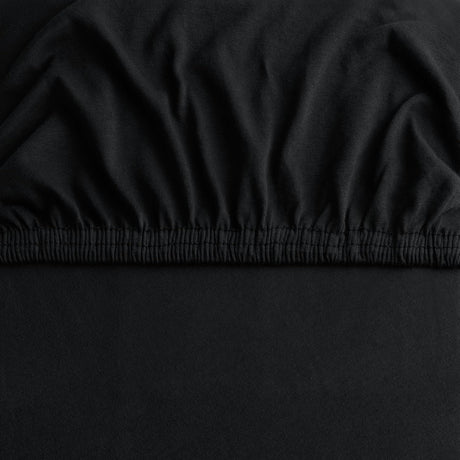 Hotel Quality Fitted sheets - 2 Piece Fitted sheets  -Breathable Bedding - Wrinkle, Fade, Stain Resistant- 26inch/40cm Deep Pocket Fitted Bed Sheet-Wrinkle and Fade Resistant,(Black,Double)