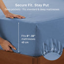 Hotel Quality Fitted sheets - 2 Piece Fitted sheets  -Breathable Bedding - Wrinkle, Fade, Stain Resistant- 26inch/40cm Deep Pocket Fitted Bed Sheet-Wrinkle and Fade Resistant,(Ocean,Double)