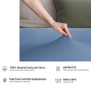 Hotel Quality Fitted sheets - 2 Piece Fitted sheets  -Breathable Bedding - Wrinkle, Fade, Stain Resistant- 26inch/40cm Deep Pocket Fitted Bed Sheet-Wrinkle and Fade Resistant,(Ocean,Double)