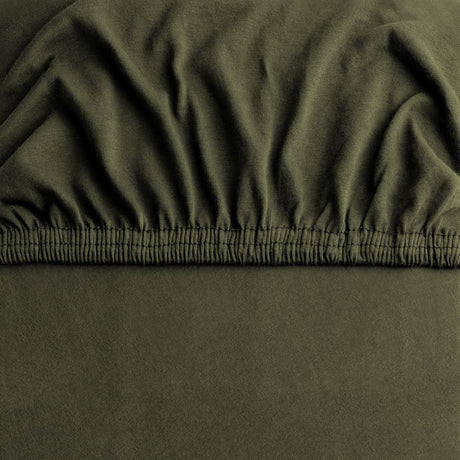 Hotel Quality Fitted sheets - 2 Piece Fitted sheets  -Breathable Bedding - Wrinkle, Fade, Stain Resistant- 26inch/40cm Deep Pocket Fitted Bed Sheet-Wrinkle and Fade Resistant,(Olive green,Double)