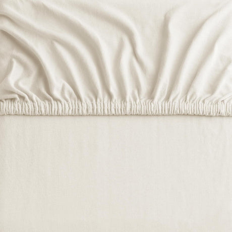 Hotel Quality Fitted sheets - 2 Piece Fitted sheets  -Breathable Bedding - Wrinkle, Fade, Stain Resistant- 26inch/40cm Deep Pocket Fitted Bed Sheet-Wrinkle and Fade Resistant,(Cream White,Double)