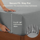 Hotel Quality Fitted sheets - 2 Piece Fitted sheets  -Breathable Bedding - Wrinkle, Fade, Stain Resistant- 26inch/40cm Deep Pocket Fitted Bed Sheet-Wrinkle and Fade Resistant,(Silver-gray,Double)