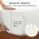 Hotel Quality Fitted sheets - 2 Piece Fitted sheets  -Breathable Bedding - Wrinkle, Fade, Stain Resistant- 26inch/40cm Deep Pocket Fitted Bed Sheet-Wrinkle and Fade Resistant,(White,King)