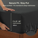Hotel Quality Fitted sheets - 2 Piece Fitted sheets  -Breathable Bedding - Wrinkle, Fade, Stain Resistant- 26inch/40cm Deep Pocket Fitted Bed Sheet-Wrinkle and Fade Resistant,(Black,King Single)