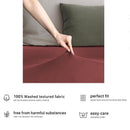 Hotel Quality Fitted sheets - 2 Piece Fitted sheets  -Breathable Bedding - Wrinkle, Fade, Stain Resistant- 26inch/40cm Deep Pocket Fitted Bed Sheet-Wrinkle and Fade Resistant,(Red,Queen)