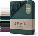 Hotel Quality Fitted sheets - 2 Piece Fitted sheets  -Breathable Bedding - Wrinkle, Fade, Stain Resistant- 26inch/40cm Deep Pocket Fitted Bed Sheet-Wrinkle and Fade Resistant,(Biscay blue,Queen)