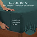 Hotel Quality Fitted sheets - 2 Piece Fitted sheets  -Breathable Bedding - Wrinkle, Fade, Stain Resistant- 26inch/40cm Deep Pocket Fitted Bed Sheet-Wrinkle and Fade Resistant,(Biscay blue,Queen)
