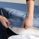 Hotel Quality Fitted sheets - 2 Piece Fitted sheets  -Breathable Bedding - Wrinkle, Fade, Stain Resistant- 26inch/40cm Deep Pocket Fitted Bed Sheet-Wrinkle and Fade Resistant,(Ocean,Super King)
