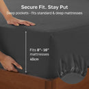 Hotel Quality Fitted sheets - 2 Piece Fitted sheets  -Breathable Bedding - Wrinkle, Fade, Stain Resistant- 26inch/40cm Deep Pocket Fitted Bed Sheet-Wrinkle and Fade Resistant,(Dark gray,Super King)