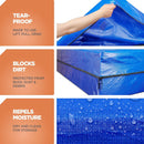 King Single Waterproof Mattress Bag Mattresses Protector Plastic Moving Storage Dust Cover Carry Bed Zipper Packing Reusable Disposal, Extra Thick Heavy Duty, with 8 Handles(King Single)