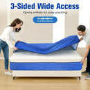 Single Waterproof Mattress Bag Mattresses Protector Plastic Moving Storage Dust Cover Carry Bed Zipper Packing Reusable Disposal, Extra Thick Heavy Duty, with 8 Handles(Single)