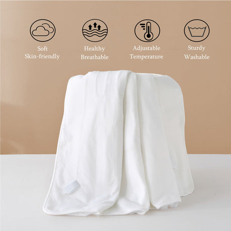 Heated Mattress Pad - Bedding Electric Blanket with 9 Heat Setting & 9-Hour Auto Off, Heated Mattress Pad-Machine Washable Fully Fitted Heating Pad with Overheat Protection , 800GSM Non Woven Fabric-fitted sheet cover(Super King)