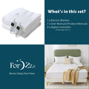 Electric Heated Mattress Pad Blanket with Dual Control & 9-Hour Auto Off & 9 Heat Settings, Preheat Functions, Overheat Protection, Machine Washable Fully Fitted Electric Sheet(Queen)