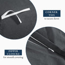 Hotel Soft Microfiber Duvet Cover Set-2000TC Quilt Cover Set & Pillowcases -1 Donna Cover Zipper Closure & 1 x Pillowcases-Breathable Bedding - Wrinkle, Fade, Stain Resistant(Dark gray,Double)