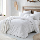 Hotel Soft Microfiber Duvet Cover Set-2000TC Quilt Cover Set & Pillowcases -1 Donna Cover Zipper Closure & 1 x Pillowcases-Breathable Bedding - Wrinkle, Fade, Stain Resistant(White,King)